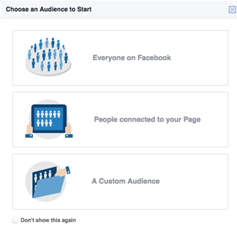 Select audiance in Facebook for campaign
