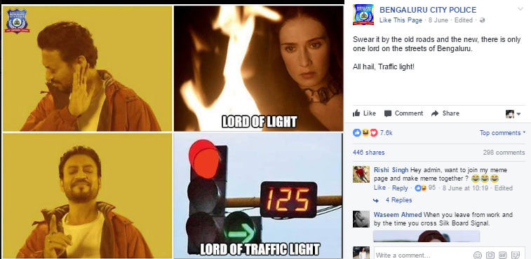 Bangaluru_city_police_facebook_Meme
