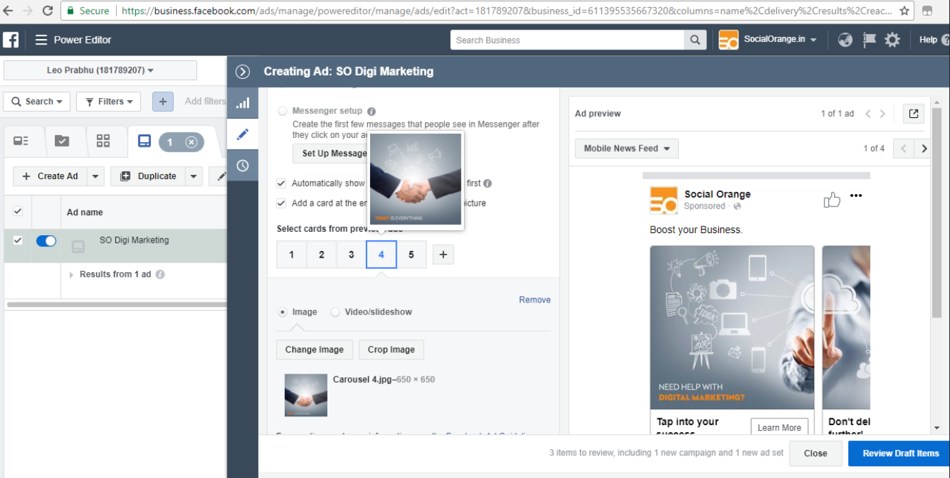Creating ad : SO digi marketing